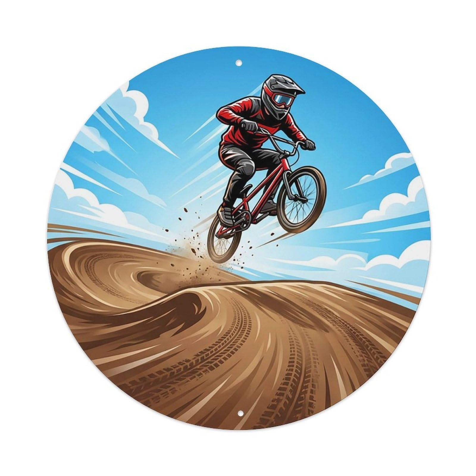 Vintage BMX Racing Extreme Sports Vintage Metal Tin Sign Plaque Wall Decor for Cafe, Club Bar, Office, Garden Metal Poster 8x8Inch