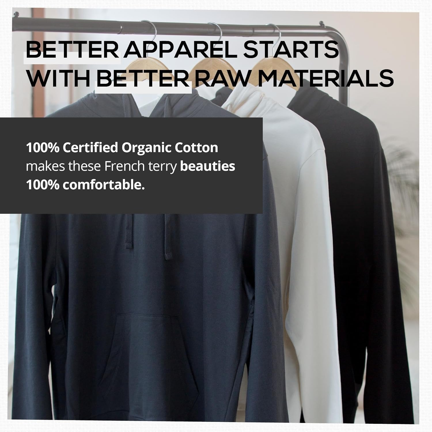 Allmade Unisex Organic French Terry Full-Zip Hoodie