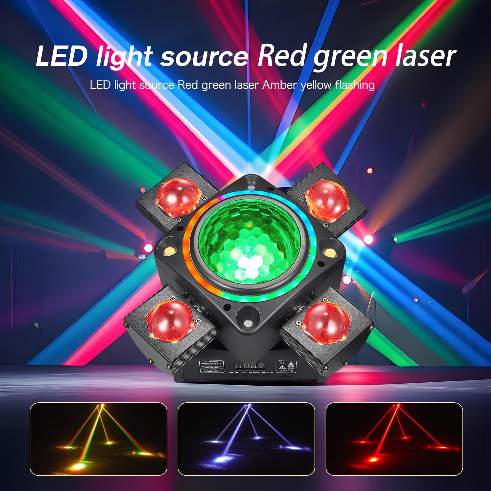 Luce da discoteca, XJG-102 luce per feste, luce LED RGB, proiettore DJ controllato dalla musica, luci DMX, per KTV, riunioni di famiglia, matrimoni, compleanni, Halloween
