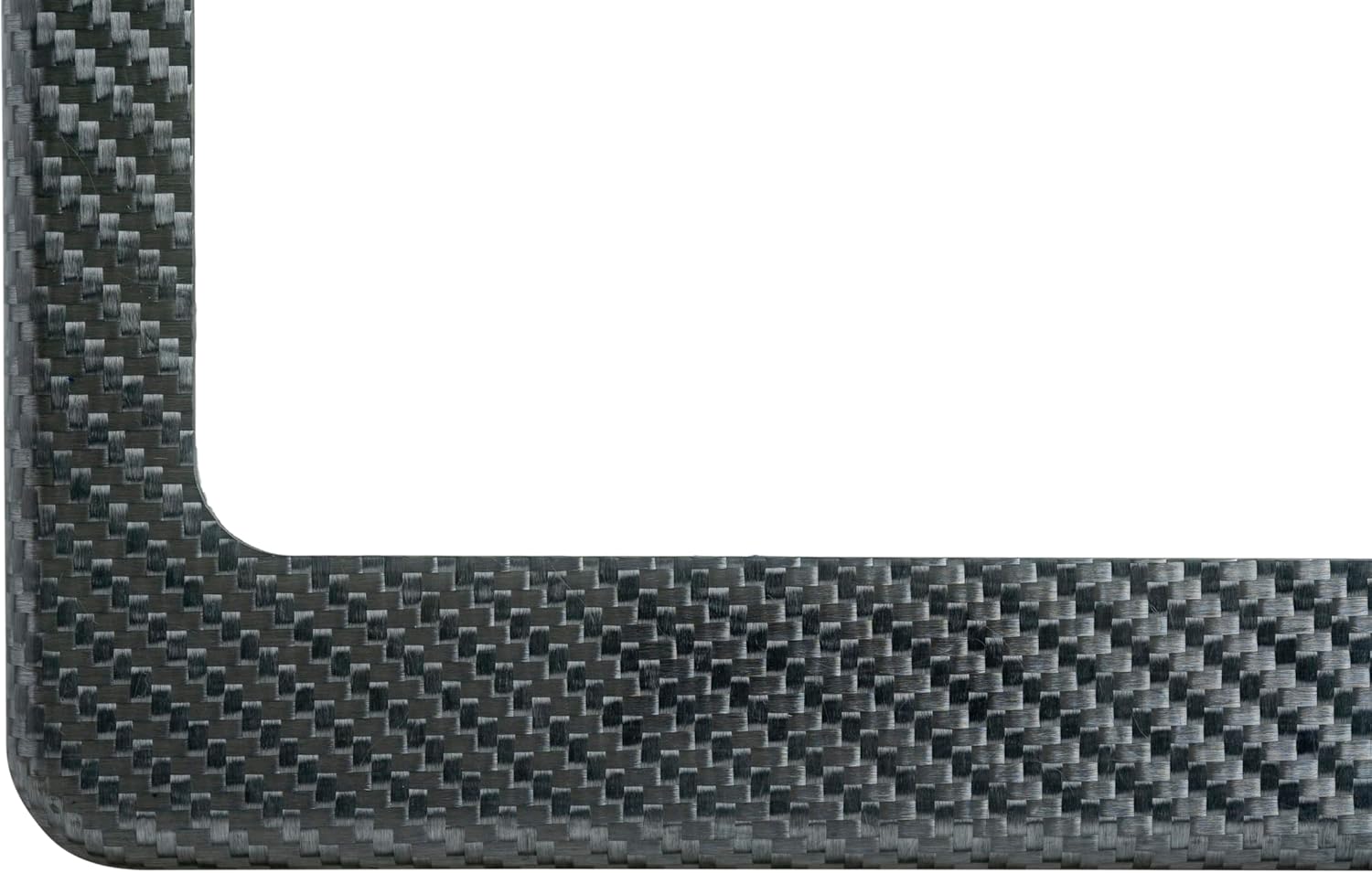 100% Real 3k Twill Weave Carbon Fiber Car License Plate Frame, UV Protection, Front Rear Universal Man Woman Fit USA Canada Mexico Standard Size tag Holder (Silver)