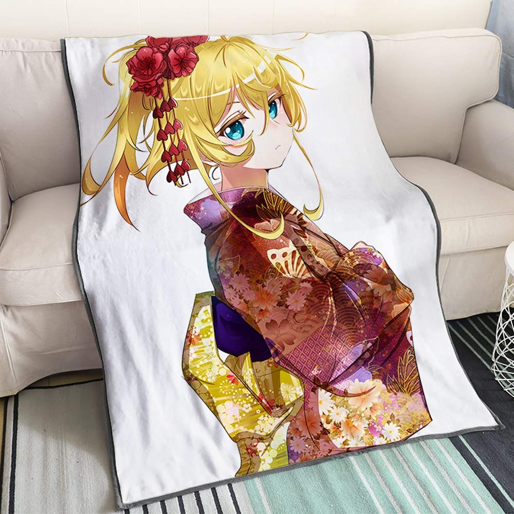 KaiWenLi Saga Of Tanya The Evil/Tanya Degurechaff Series Pattern 12 / Fiction Cartoon Blanket/Anime Fan And Otaku Favorite Product/Easy To Clean/Portable