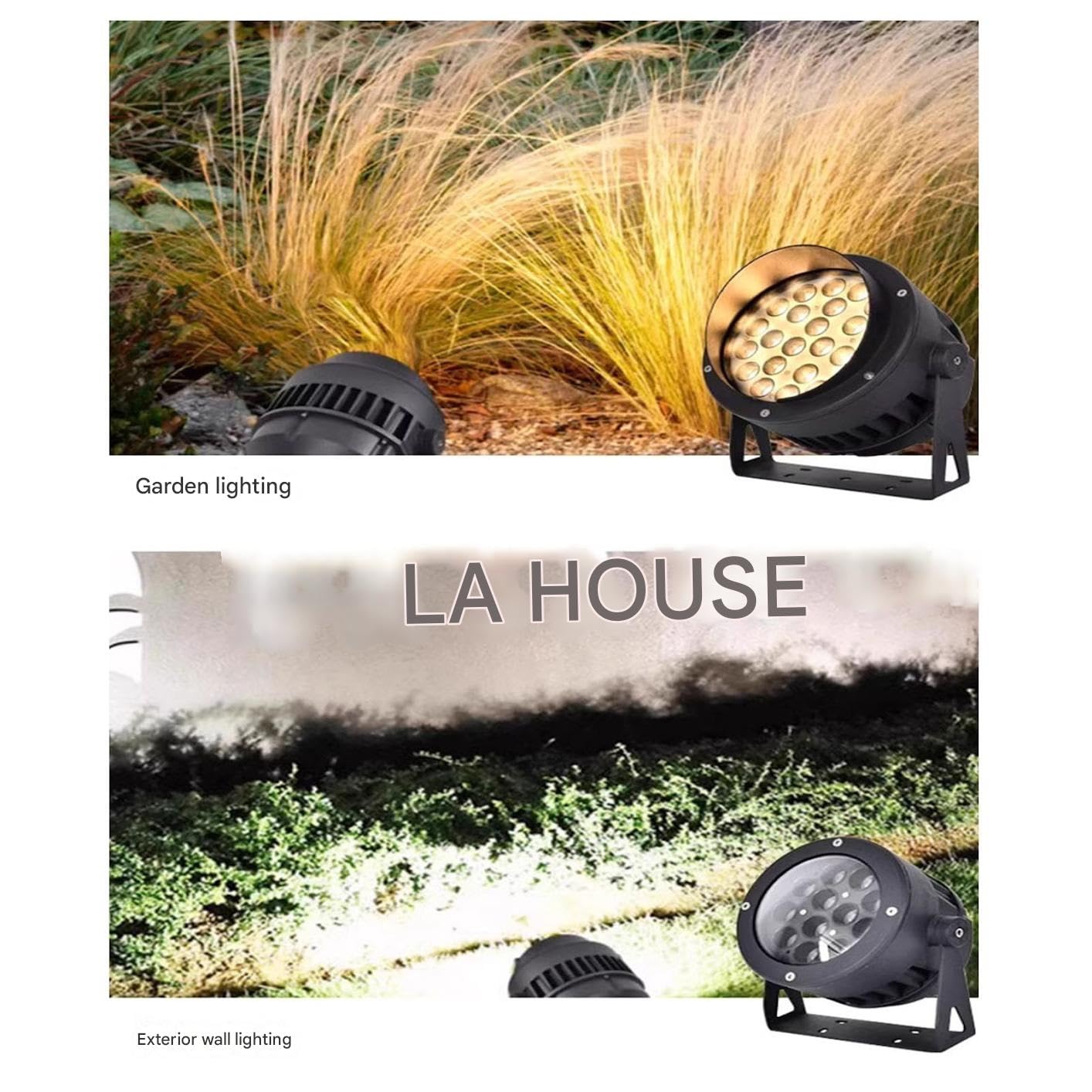 Foco LED para Exteriores, Foco LED Ajustable De Larga Distancia CA 220 V, Lámpara De Árbol para Jardín, Paisaje, Impermeable IP65, Luz De Pared para Patio De Villa(Green,A-36W)