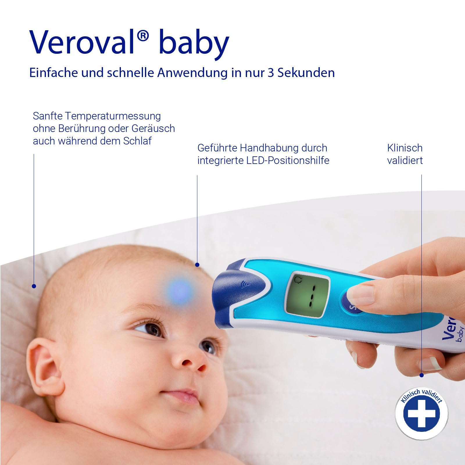 Veroval baby Infrarot-Fieberthermometer, kontaktlos, blau