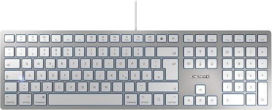 KC 6000 Slim for MAC Keyboard USB QWERTZ German Silver