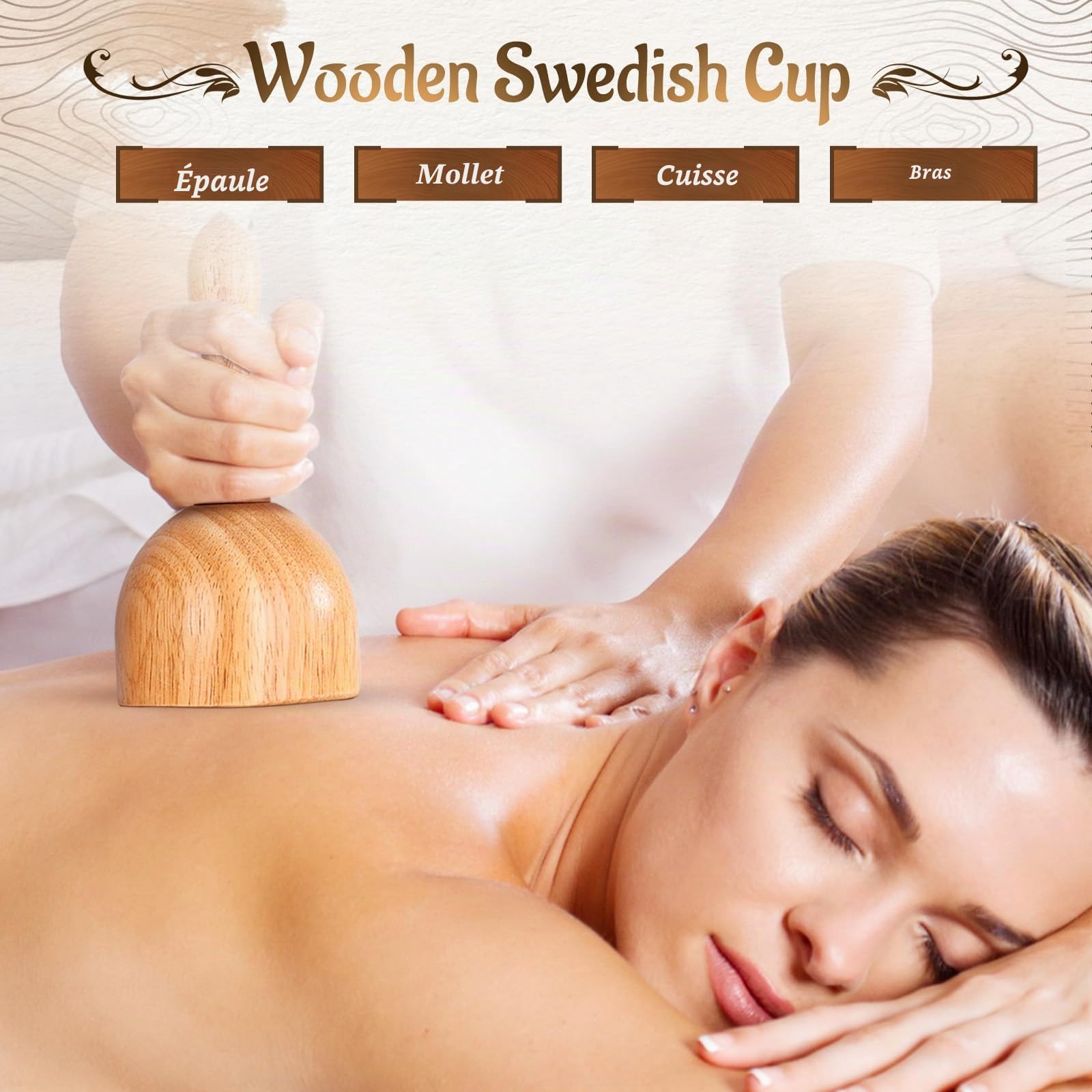 Yofuly Lot de 8 rouleaux de massage professionnels pour thérapie en bois, pour sculpter le corps, drainage lymphatique, soulagement des douleurs musculaires, anti-cellulite