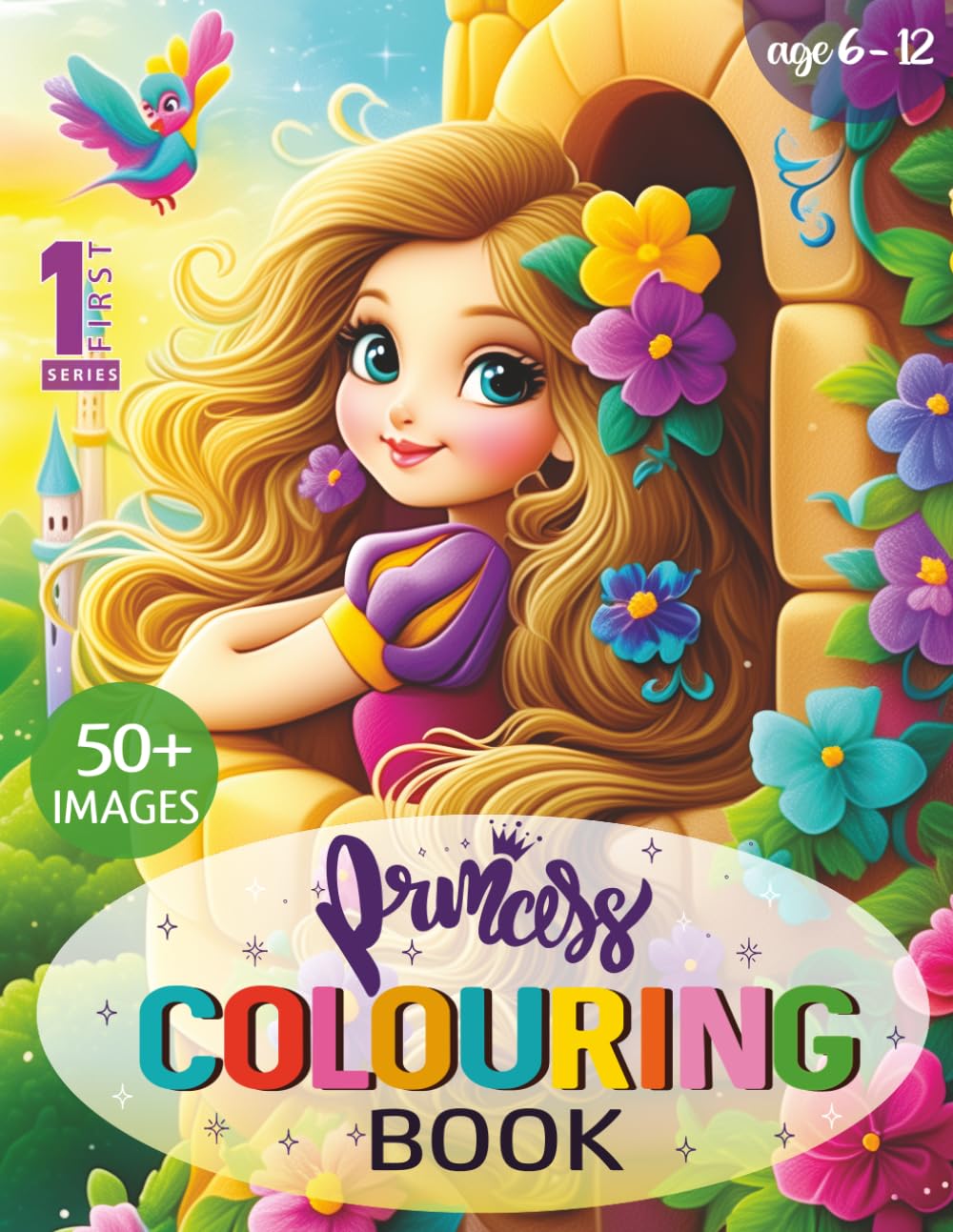 Princess Colouring Book for Kids: Easy and fun designs for kids