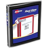 Avery Flexi-View 3 Ring Binder, 1/2" Round Rings, 1 Black Binder – view 1