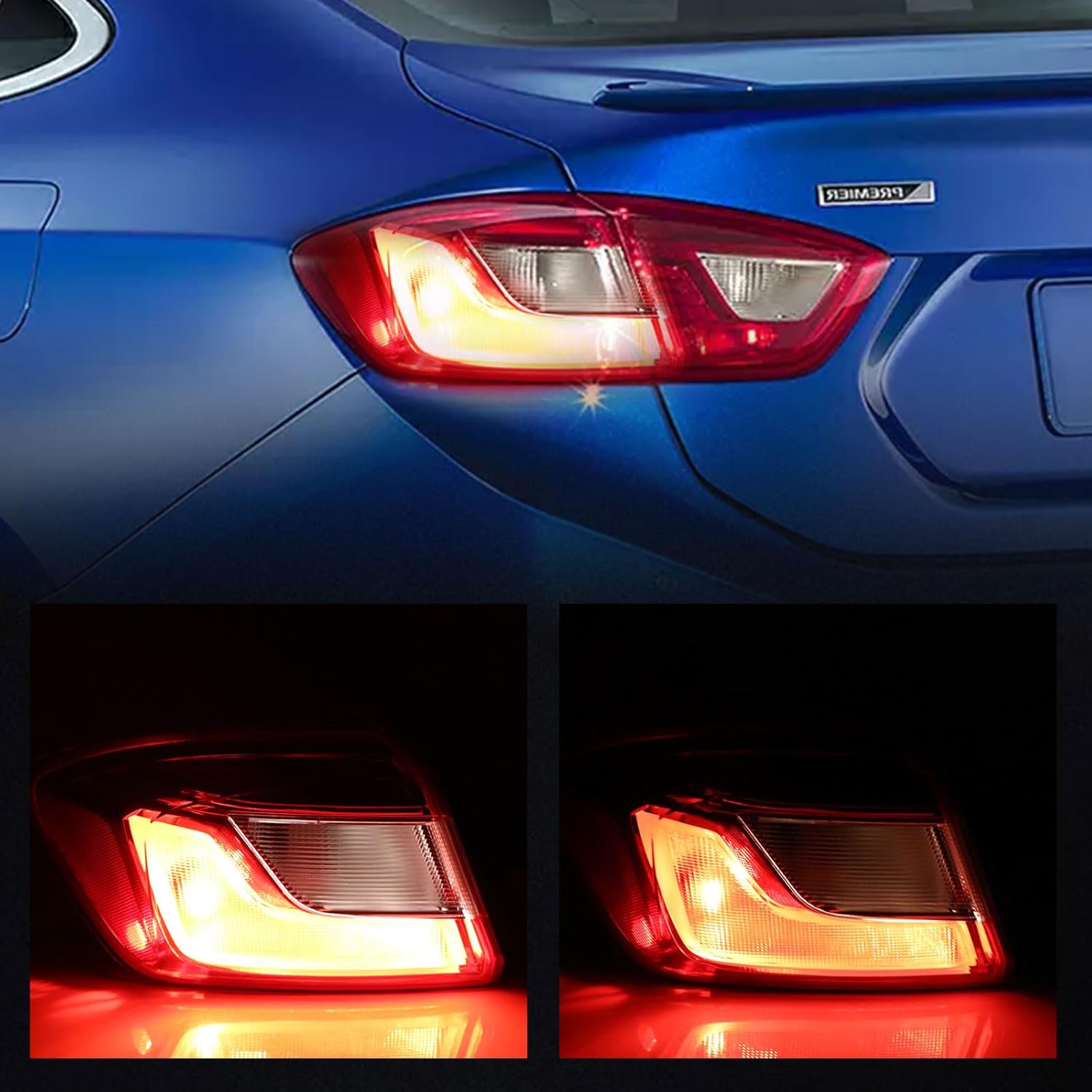 Tail Light Outer Compatible With 2016-2019 Chevy Cruze Sedan Outer Left Driver Side Taillight w/Blubs and Wiring Harness Replace 84078120