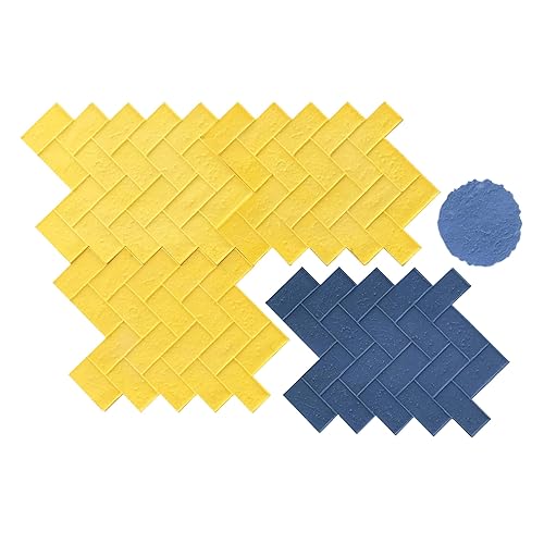 Olde Town Herringbone Brick Concrete Stamp Set by Walttools |