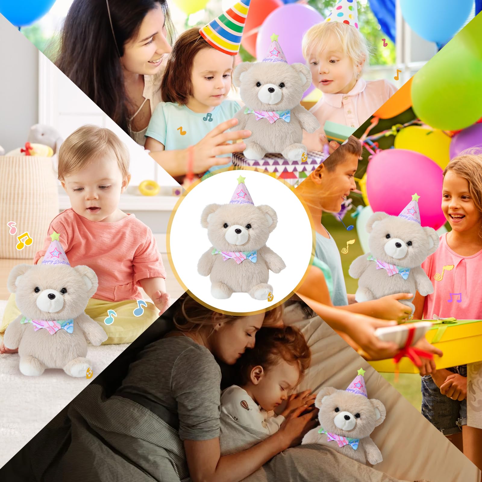 Süßer Happy Birthday Teddybär – Weiches Plüschtier 23 Cm Für Kinder, Geburtstagsgeschenk Mit Tragetasche