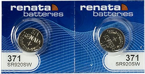 Renata 371 SR920SW Baterías – 1.55 V Óxido de Plata 371 Batería de reloj (2 unidades)