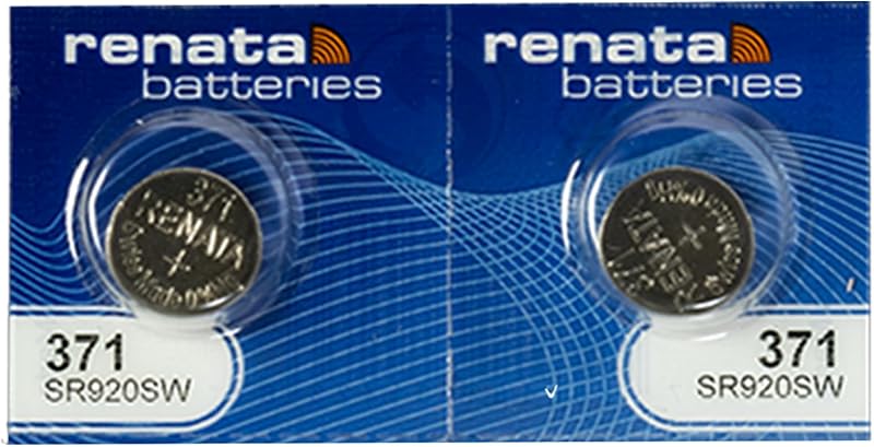 Baterías Renata 371 SR920SW - Batería para reloj 371 de óxido de plata de 1,55 V (2 unidades)