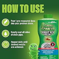 Vista 6 de Green Gobbler Matamoscas de la fruta+ - Mata moscas de la fruta, moscas de drenaje y moscas de alcantarilla, tratamiento en gel para usar