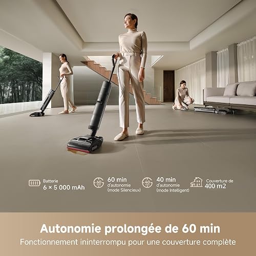DREAME H15 Pro Wet & Dry Vacuum Cleaner, GapFree AI DescendReach Robot Arm, Three-Piece Cover, Suction 21kPa, 0 Spaces, Thorough Brush Wash at 100°C, 5 Min, Dry at 90°C - 11