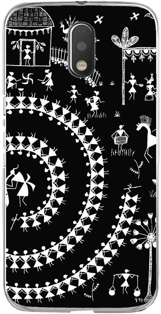 Warli Ethnic Pattern Designer Pattern 2D Glossy Back