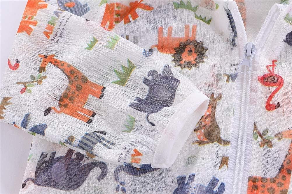 Close-up of a Mud Kingdom Toddler Hooded Jacket with Safari Animal Print