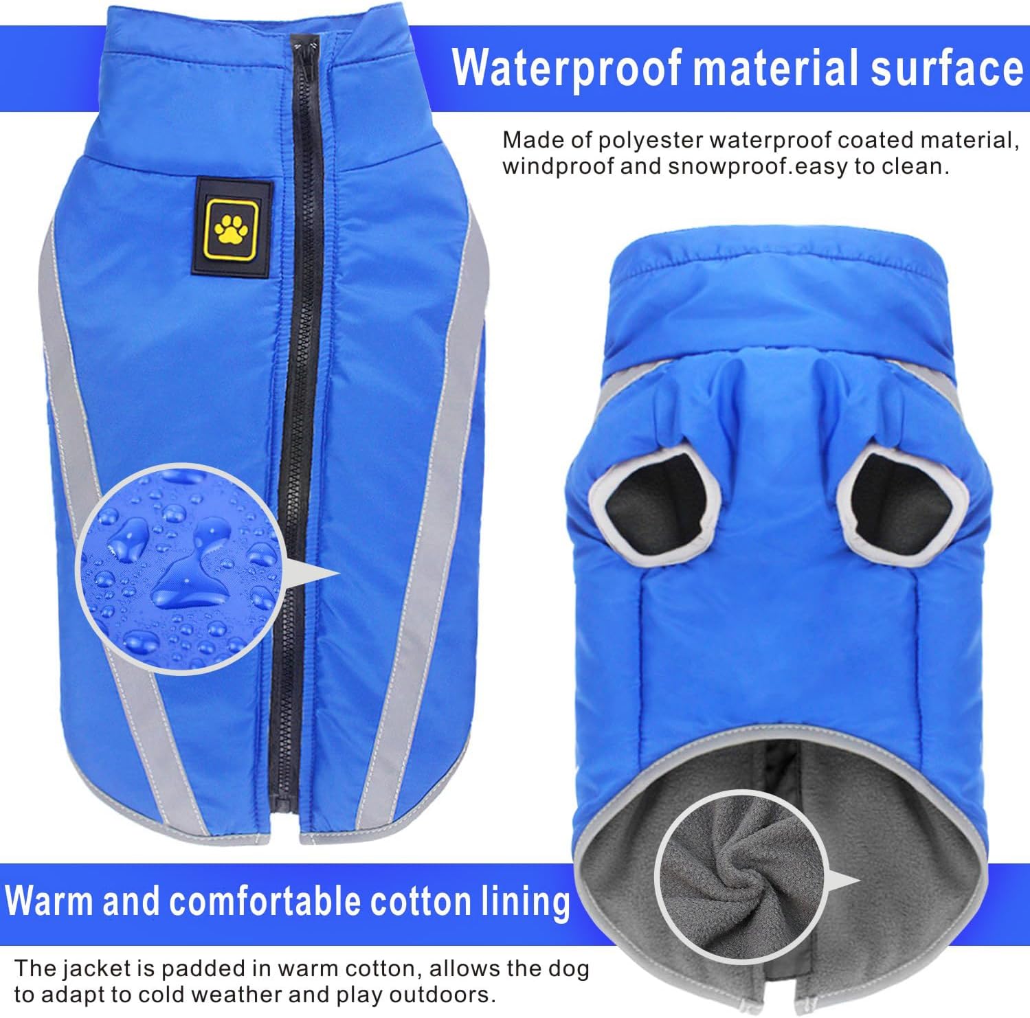 Dolahovy kutyakabát állítható gallérral