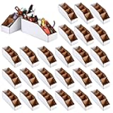 Fuyoooo 30 Pack Cardboard Storage Parts Bins Boxes with Dividers 12 x 4 x 4.5 Inch Small Parts Bins Organizers Bulk for Shelves Stem Project Online Store Inventory Garage Organization