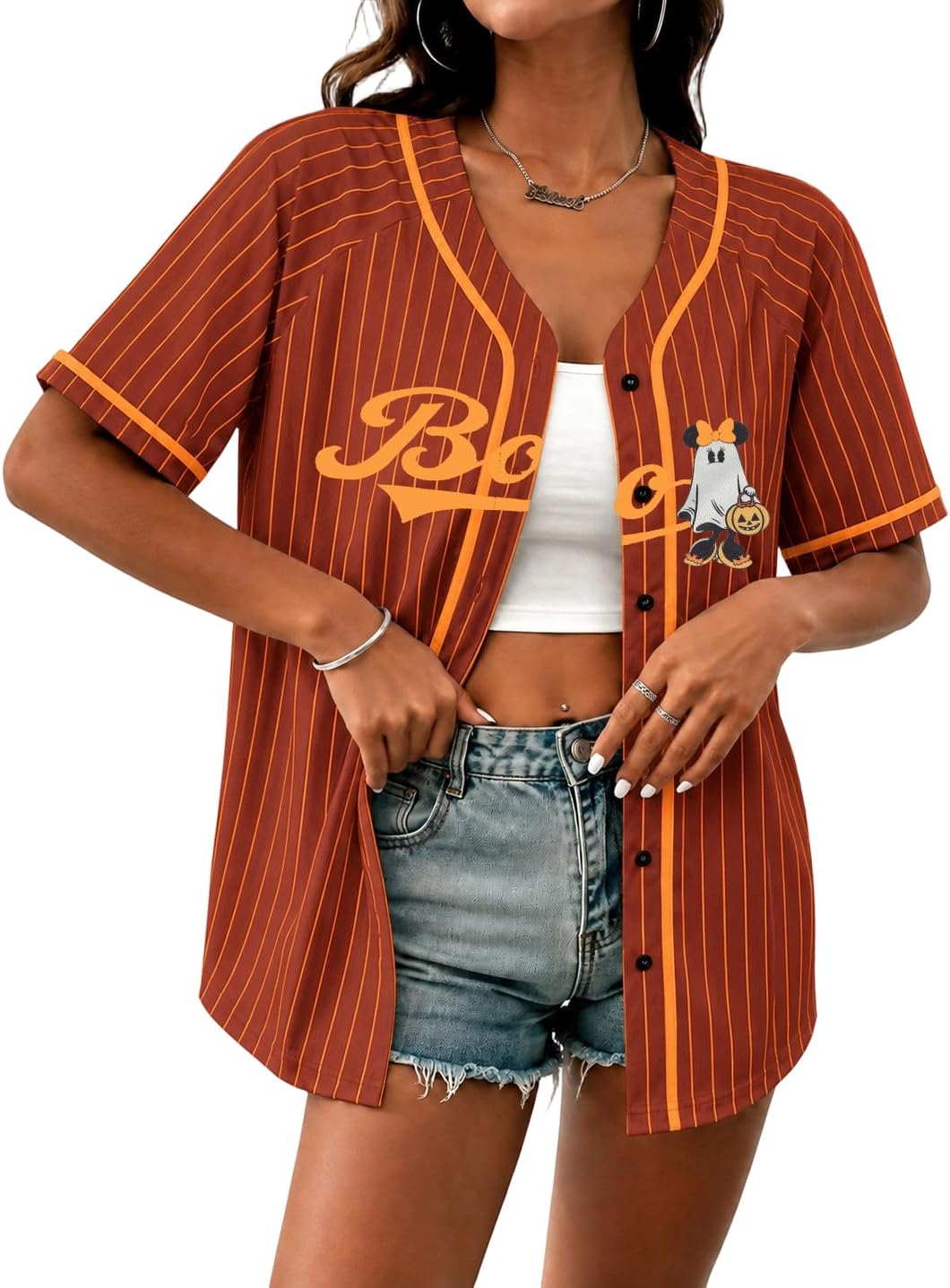 Halloween Shirt for Women Halloween Baseball Jersey