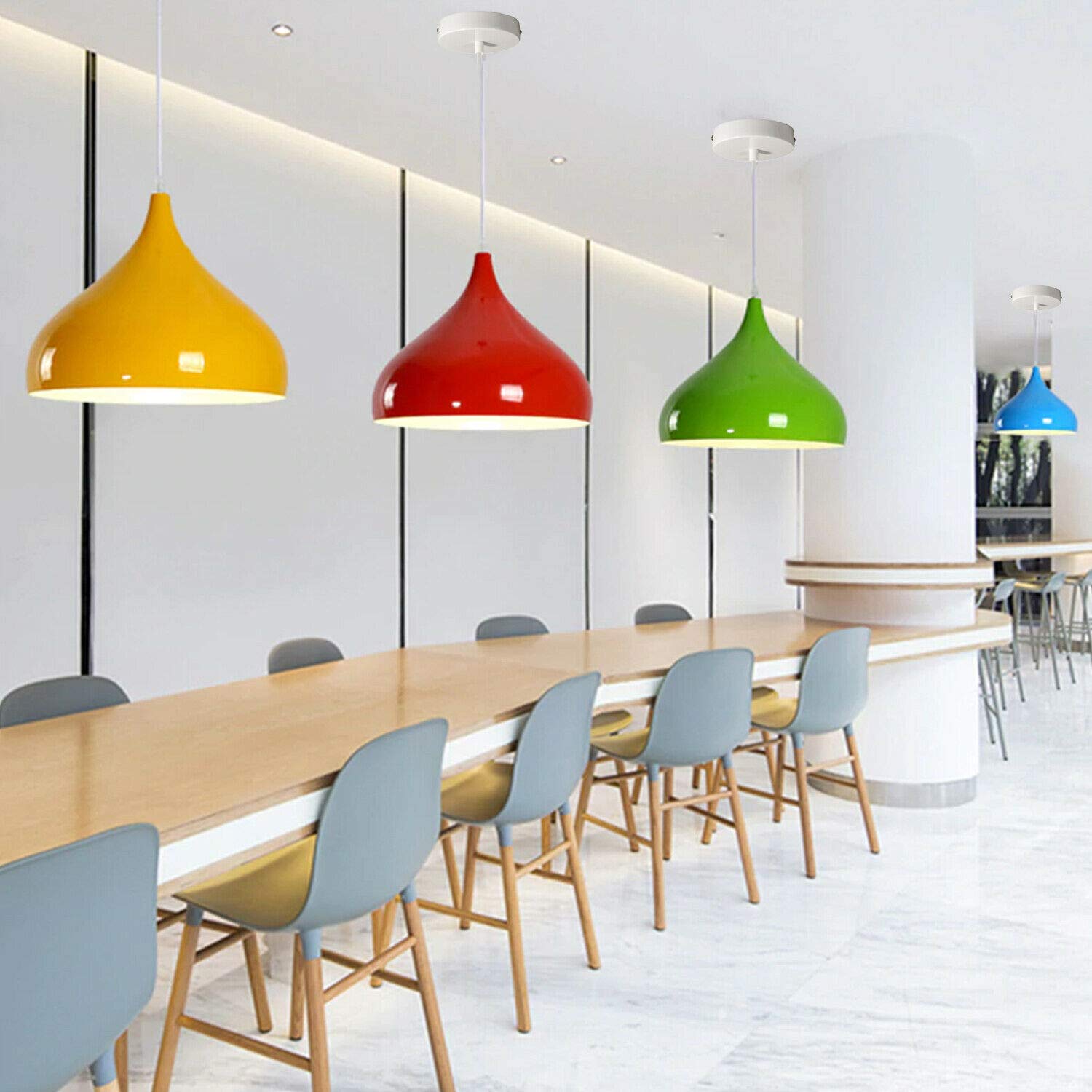 LEDSone Hängeleuchte Moschee-Form – Industrie-Design, E27, 95 Cm Kabel, In Rot (mehr Farben)