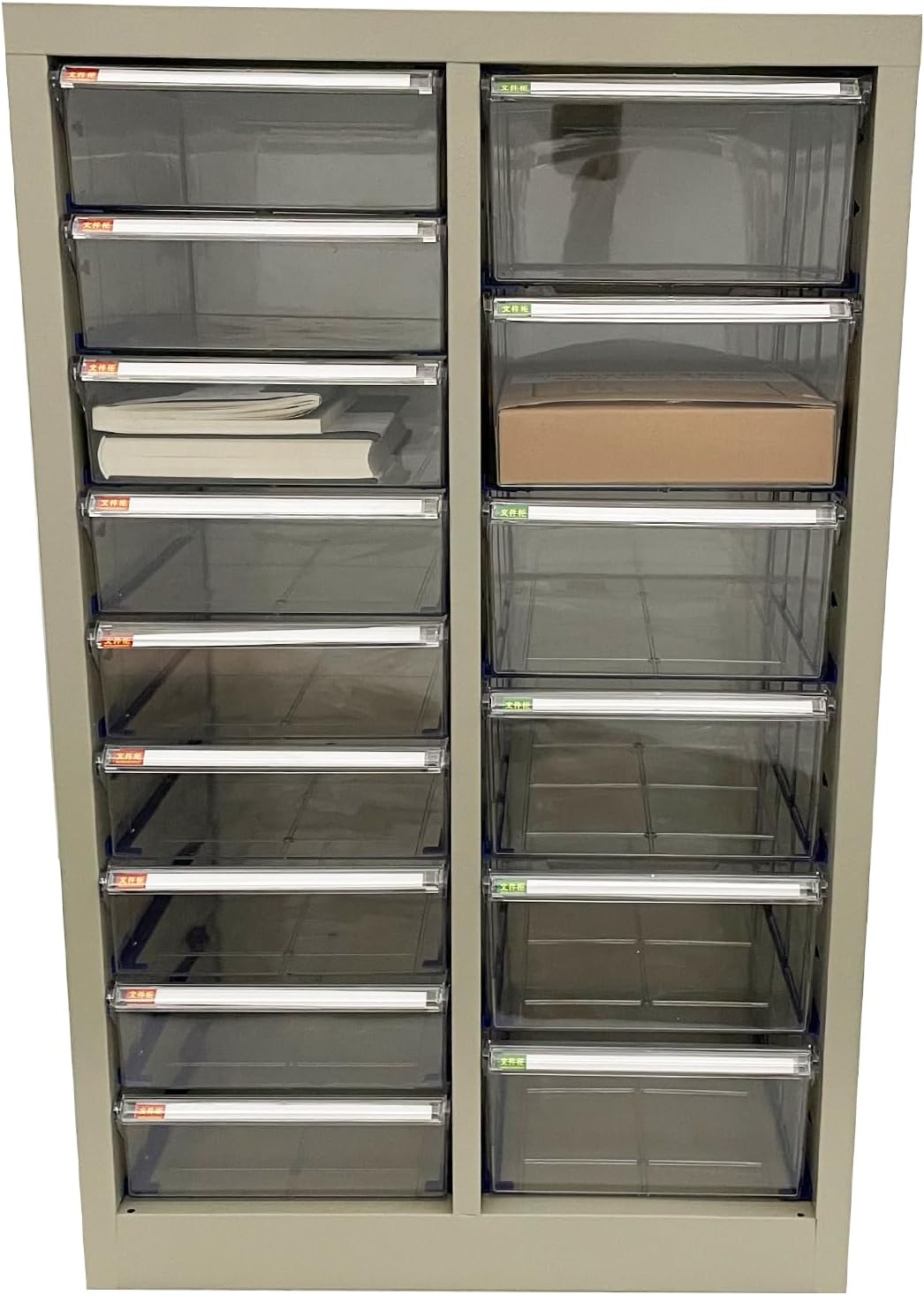File Cabinets 15 Drawer Document Storage Cabinet Paper Organizer Filing Cabinet Combination Model with Large and Medium Drawers