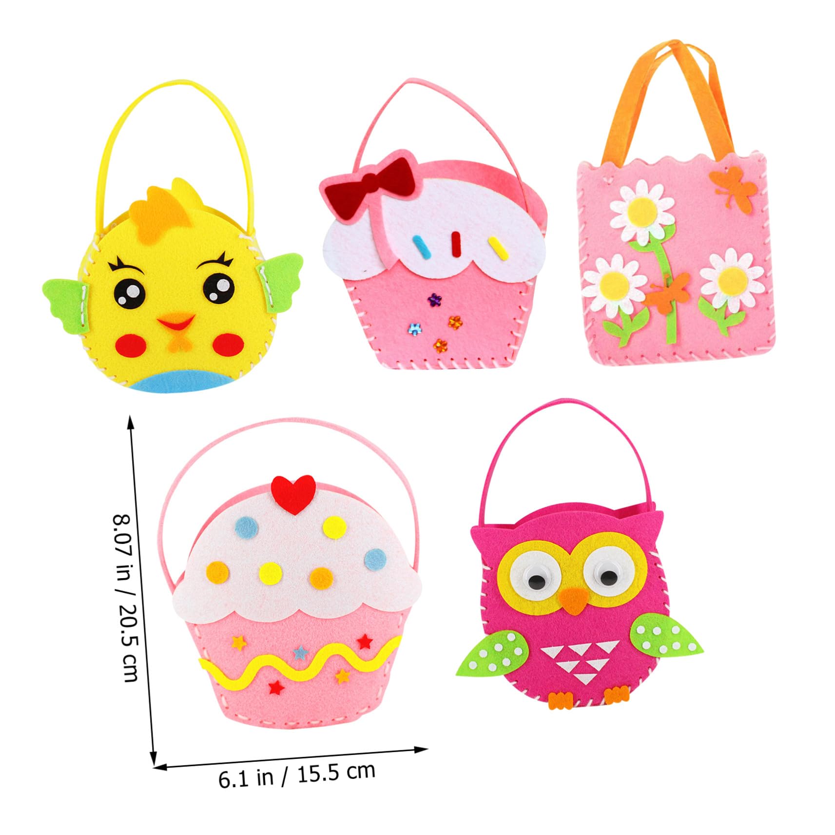 Kit de Couture en Feutrine pour Paquet Diy, Lot de 5 Sets, Garçon et Filles