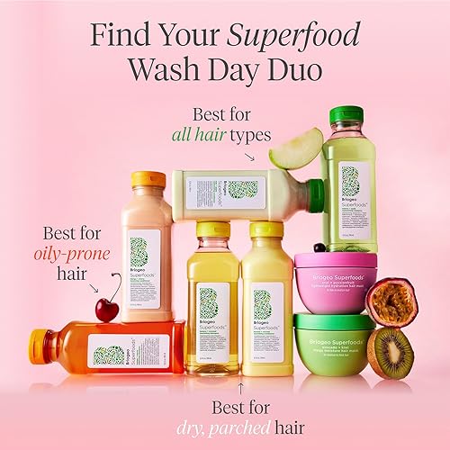 Miniatura 9 de Briogeo Superfoods Acai + Passionfruit - Mascarilla ligera de hidratación para cabello fino, acondicionador profundo para cabello fino, aumenta el