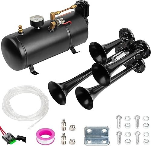 Kit de bocina de tren, bocina de tren de 150 dB para camión, con compresor de aire de 150 psi, para cualquier vehículo de 12 V, camiones, barcos y