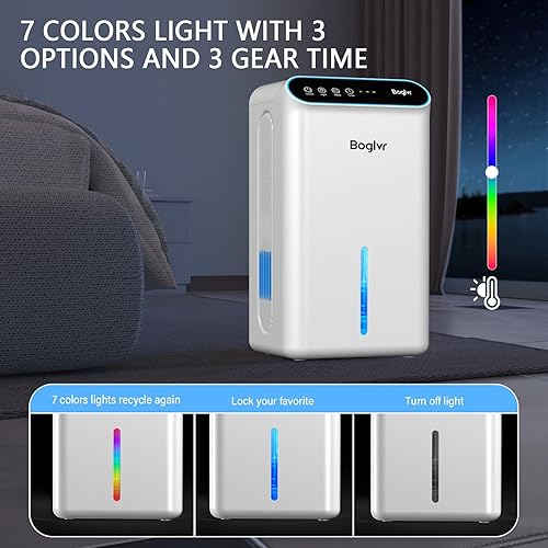 Miniatura 6 de Deshumidificadores, deshumidificador para el hogar (85 onzas, 800 pies cuadrados) deshumidificador pequeño silencioso para dormitorio, baño, sótano