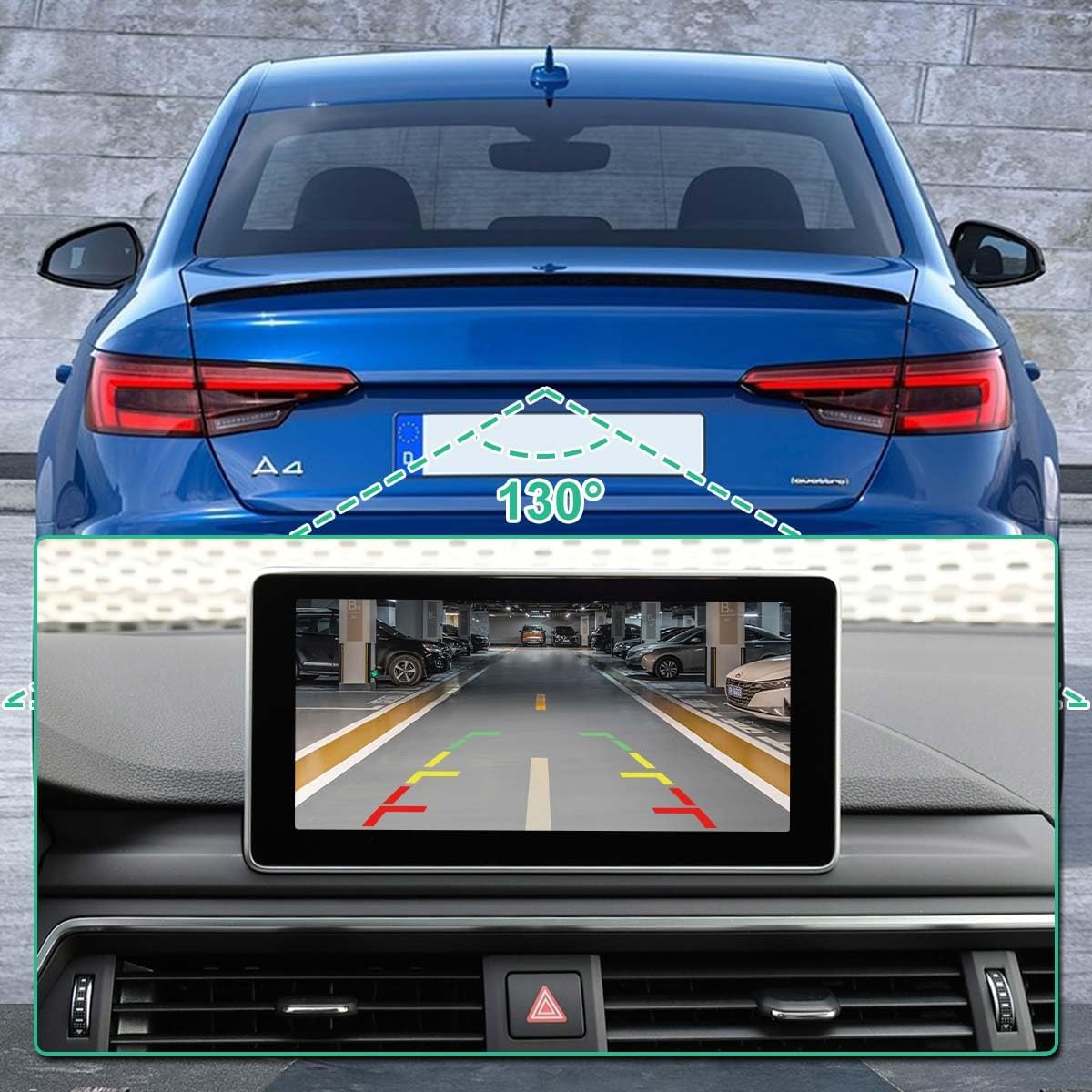 5Q0980546A OE Front Camera for Audi A4 A5 Q3 Q5 S4 S5 Bentley VW Atlas Porsche Skoda Seat, GreenYi Rear Cam Replaces V15-74-003