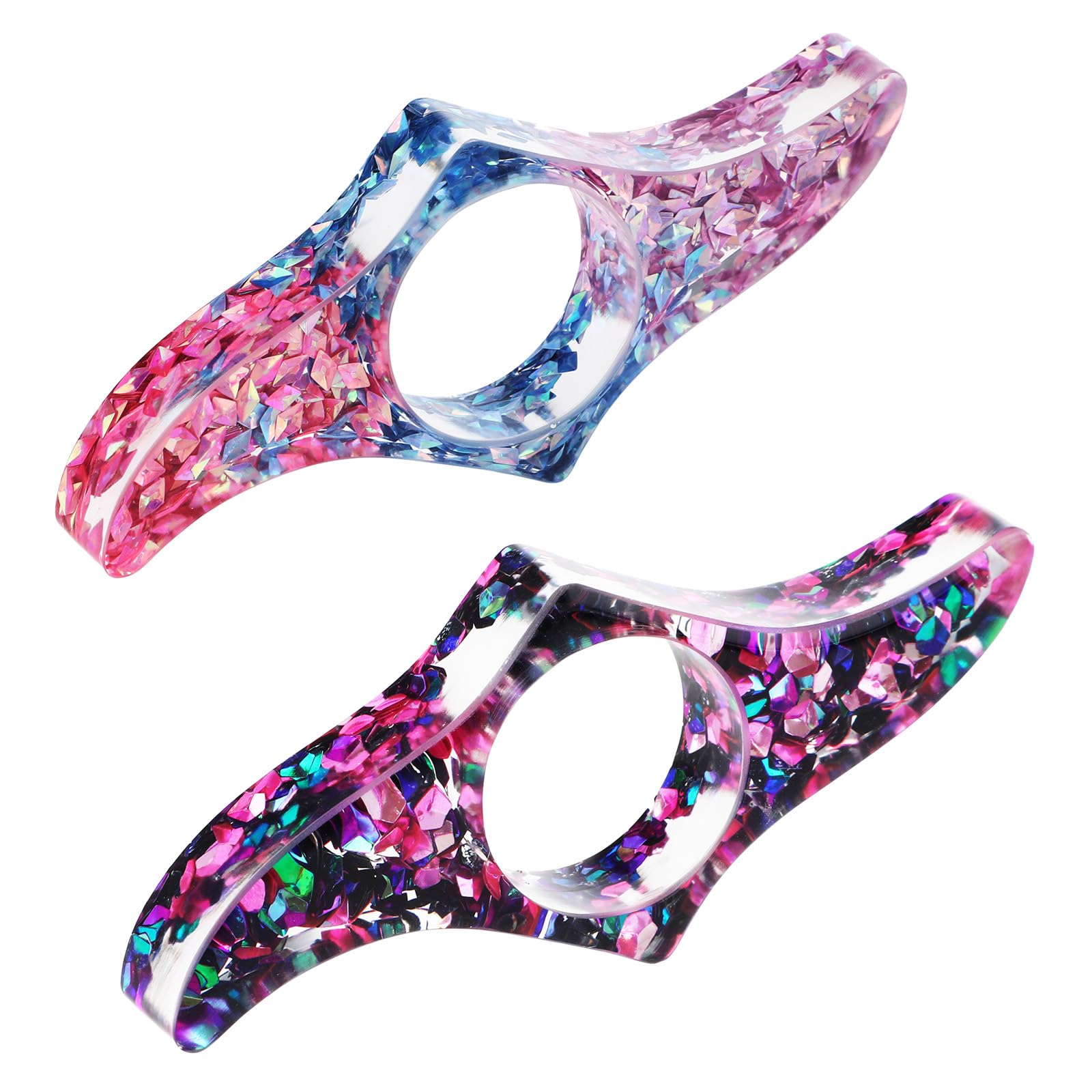 TIESOME Soporte de página de diamantes de imitación para el pulgar, marcador de resina rómbica, accesorios para cumpleaños, Navidad, Acción de Gracias, fiestas, regalos de boda