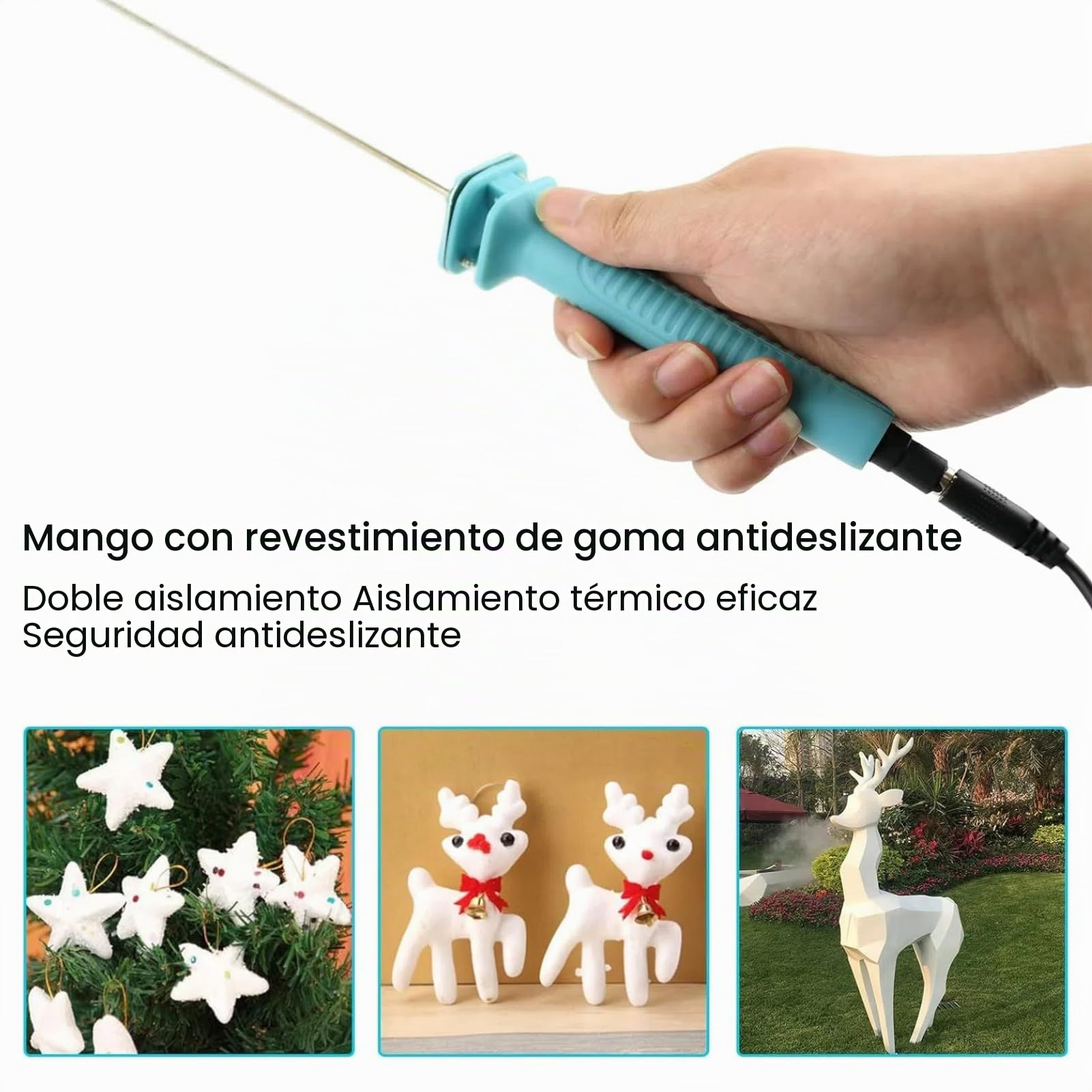 SEAFRONT Cortador de Alambre Caliente Pluma de Grabado Eléctrico 30W 25cm Máquina Cortadora de Poliestireno Kit Herramientas Profesional con Adaptador de Corriente Incluido