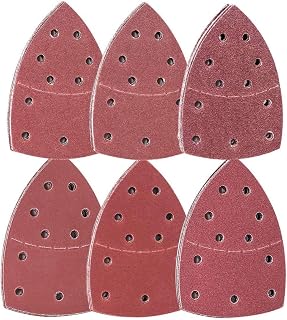 72pieces Sanding Sheets, Hook and Loop Mouse Sander Pads Sander Paper for Multi-Sanders,12pcs Each Assorted 40/60/80/120/180/240 Grits, Including All Grit Grades, Coarse to Fine