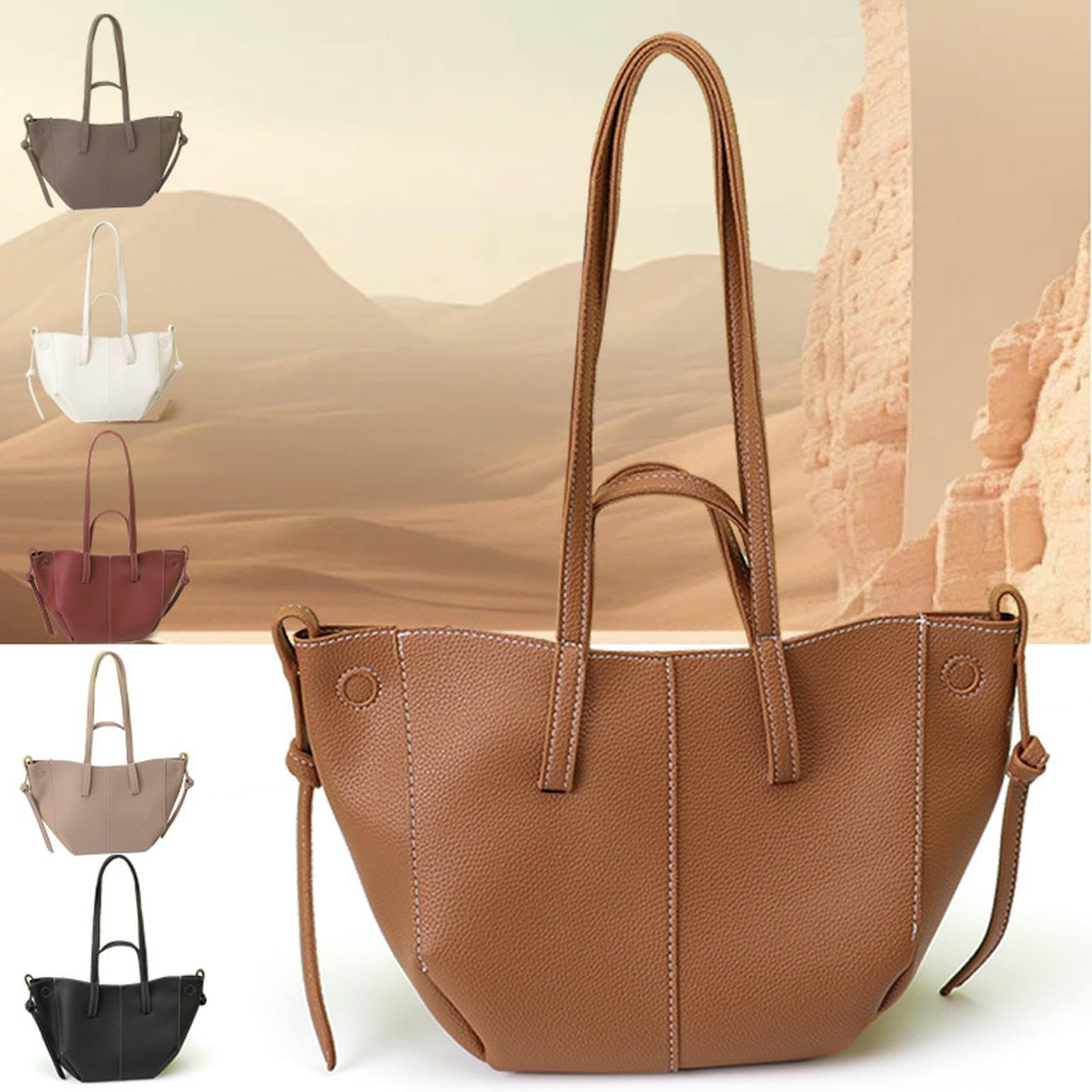 Damentaschen Einkaufstasche, Handtasche, Umhängetasche, Modische Damen-Einkaufstasche, Umhängetasche Mit Tragegriff-braun