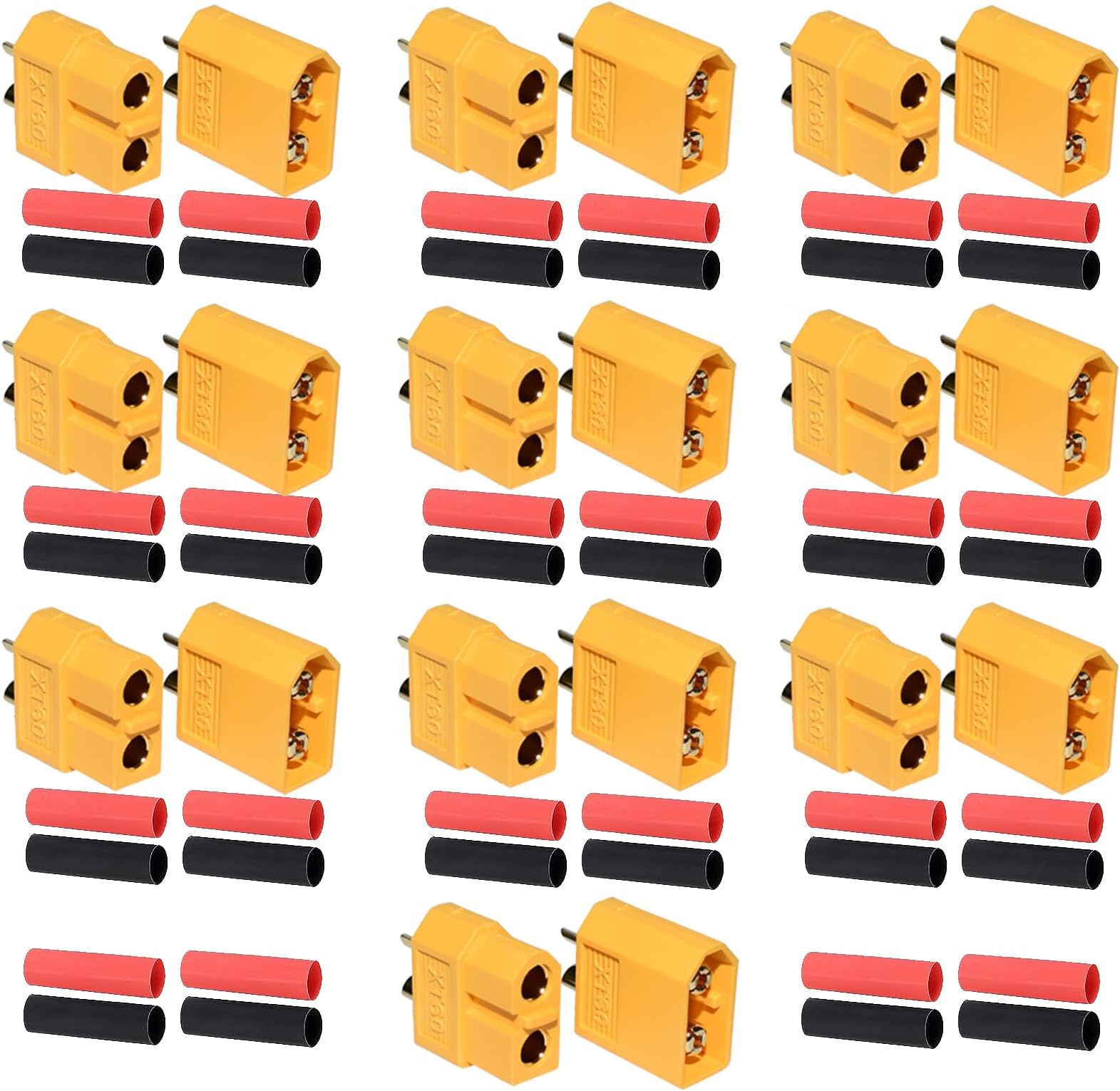- 10 Pairs XT60 Connectors XT60 Male and Female Bullet Connectors Power Plugs, Suitable for RC Lipo Battery Remote Control Cars XT60 Connectors