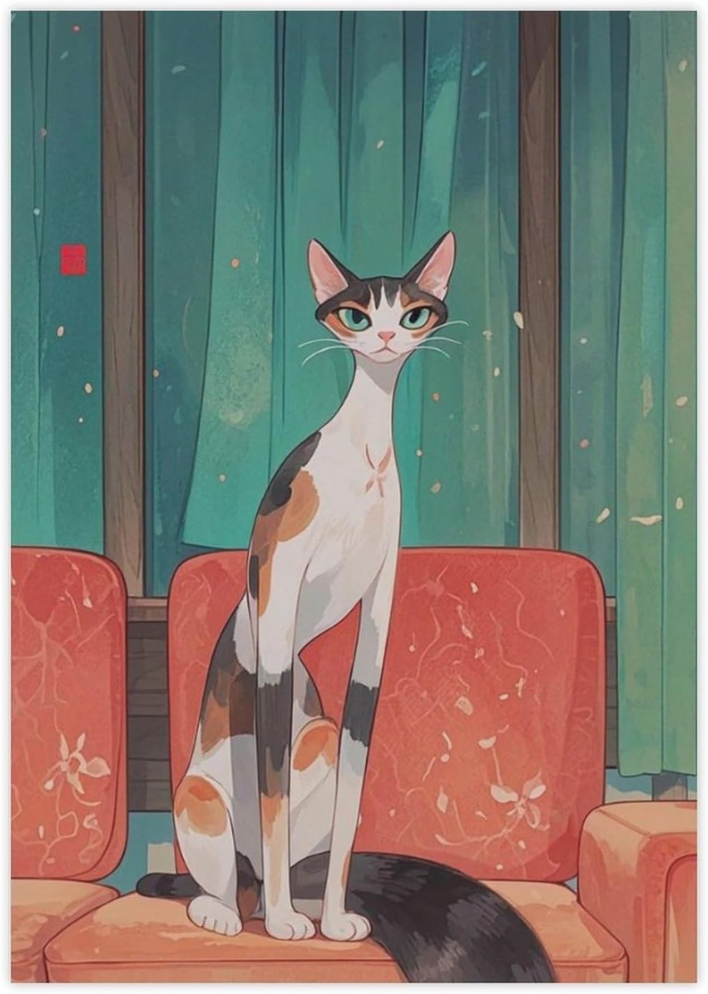 Cute Stickers Waterproof Funny Cute Cat Stickers for Water Bottles Laptop Decor