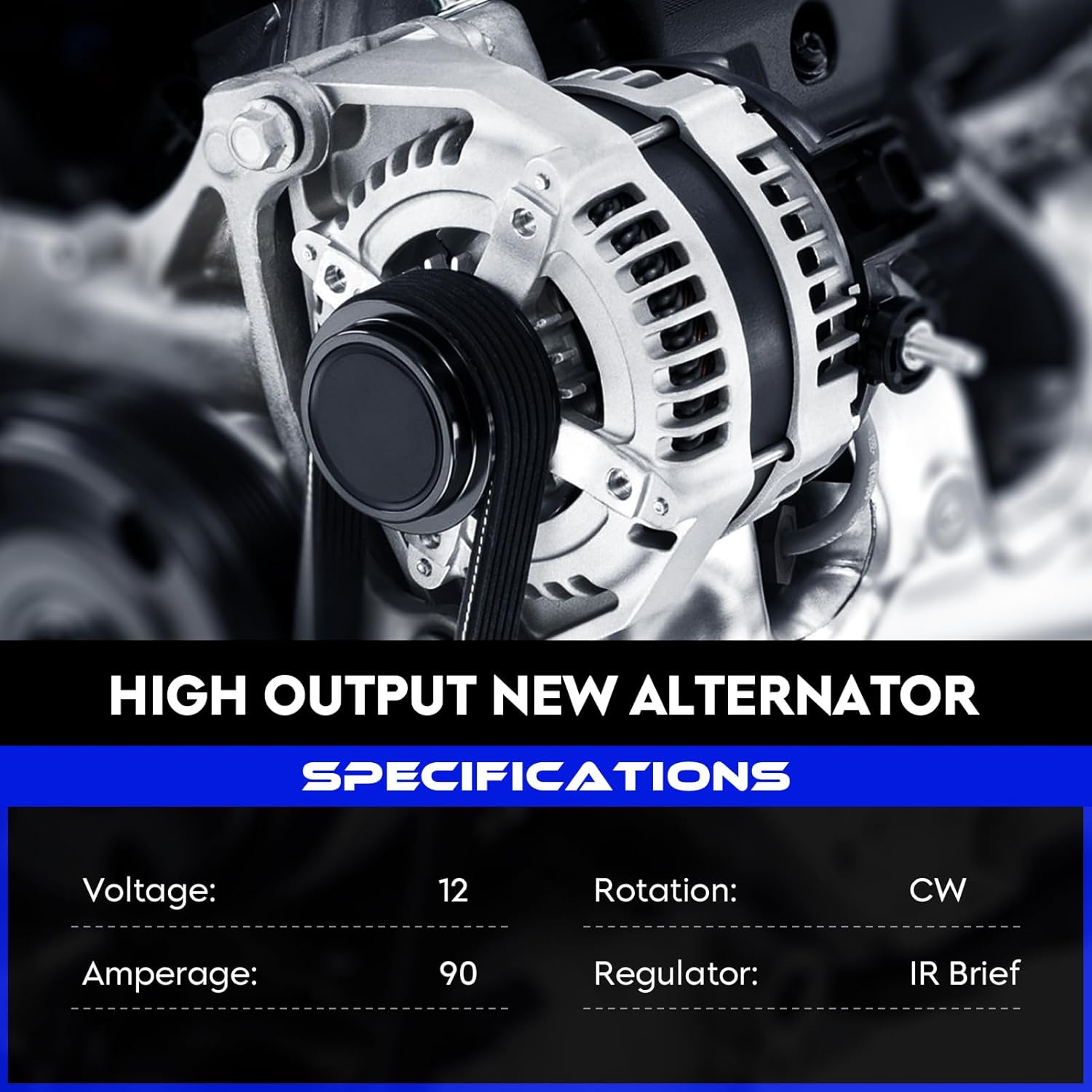 13966 Alternator New for Honda CR-V 2.4L 2.4 2002-2006, for Acura RSX 2.0L 2.0 2002-2006, Alternator Replacement for AHGA55 31100-PND-004