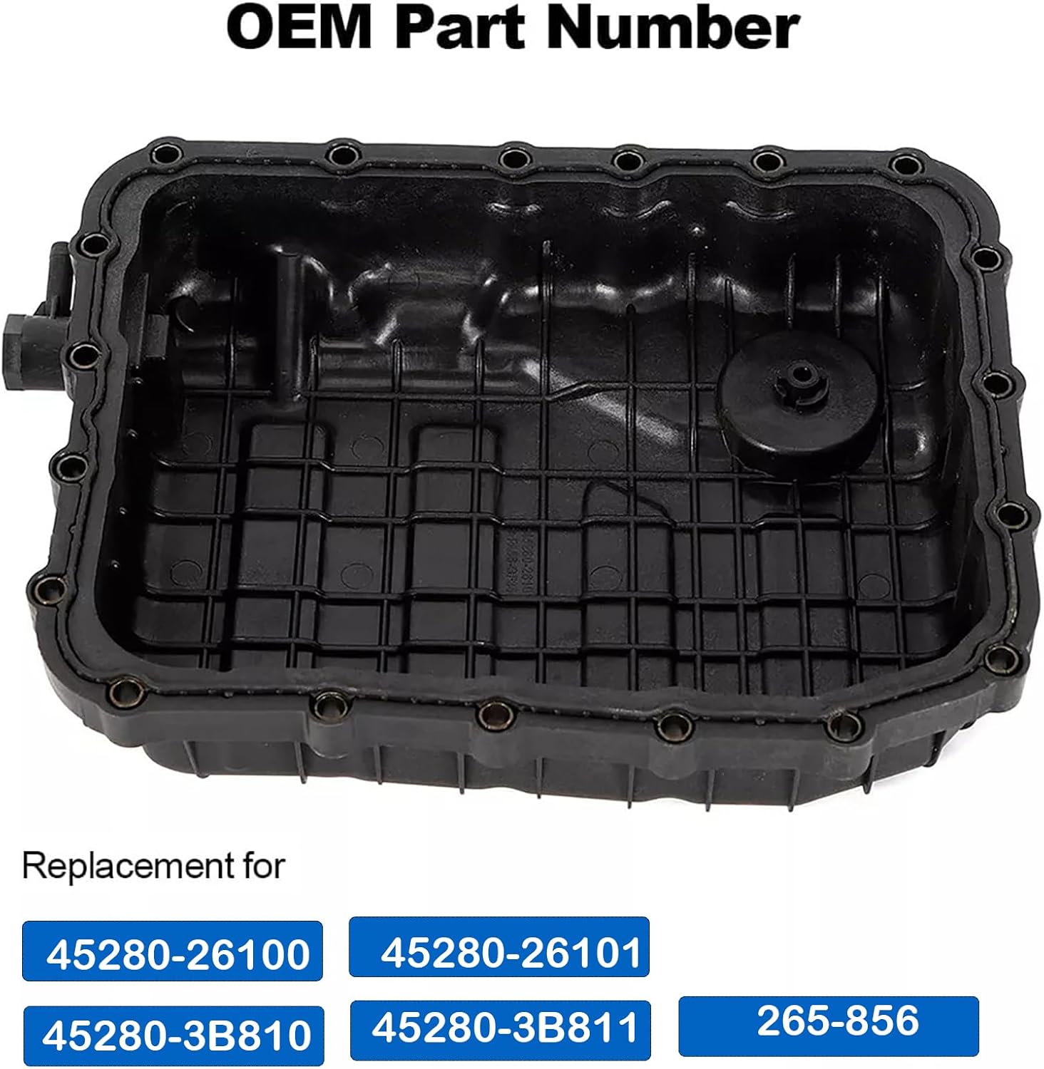 Automatic Transmission Oil Pan Compatible with Hyundai Accent Elantra Sonata Tucson Santa Fe/Kia Forte Optima Soul Sportage 2.4L AT,Replacement for 45280-26100, 45280-26101