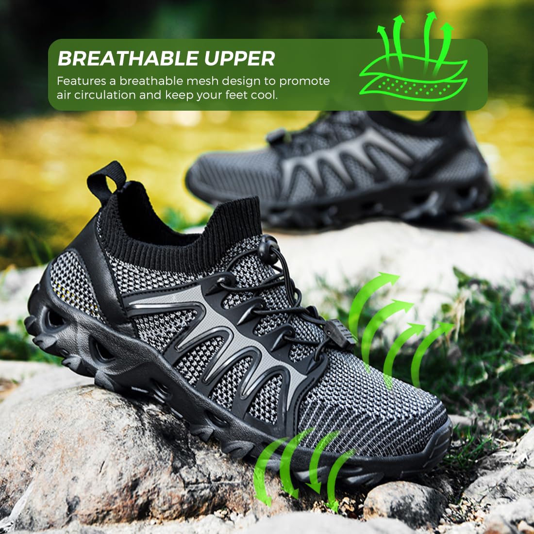Rojeam Wasserschuhe Damen Herren Badeschuhe Outdoor Schwimmschuhe Leicht