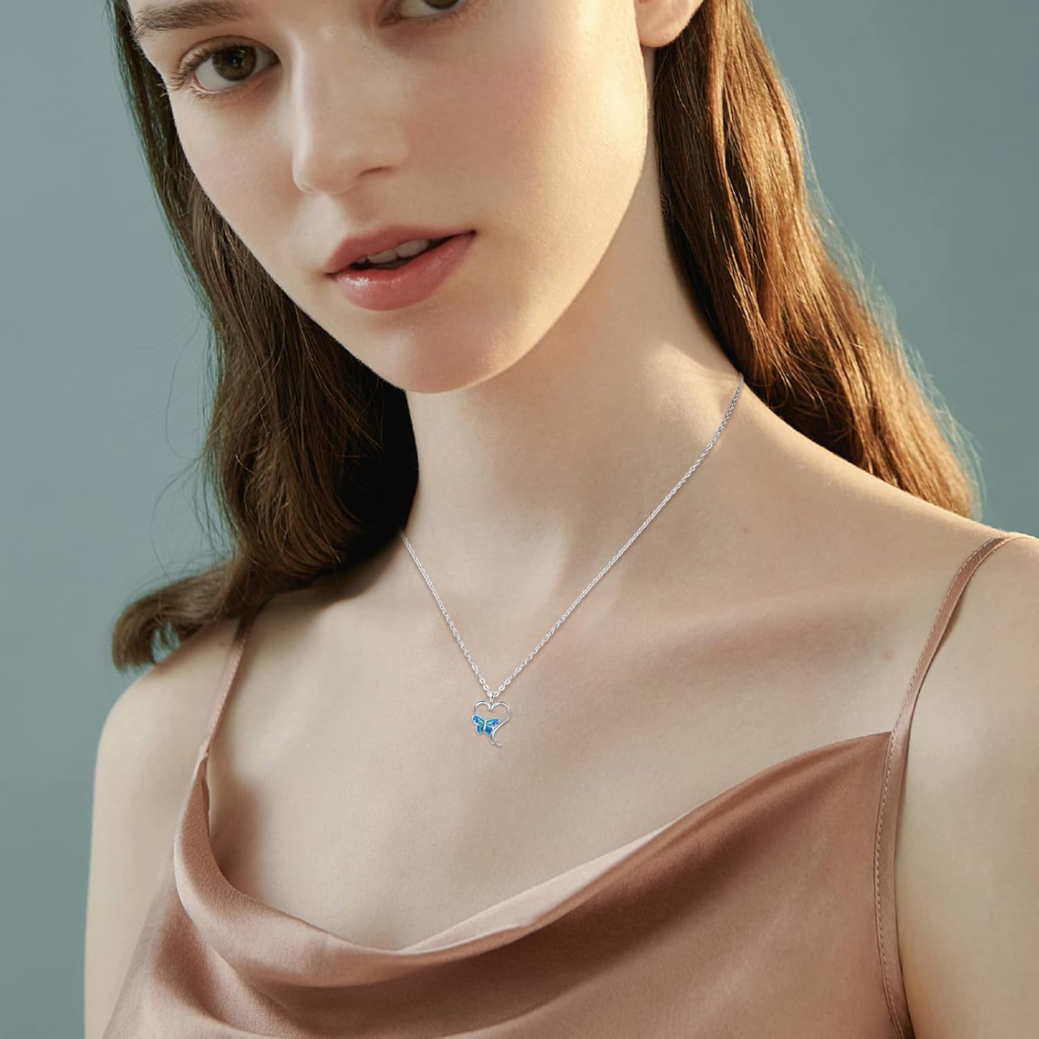 Butterfly Necklace 925 Sterling Silver Butterflies Pendant Necklace Animal Jewelry Gifts for Women - Image 5