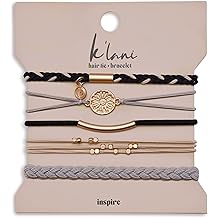 K&rsquo;lani Hair Tie Bracelets for Women - Elastic Hair Bands That Double as Stylish Jewelry, Strong Hold Ponytail Holders - Gift for Birthdays, Mother&rsquo;s Day & Graduation | Inspire - Large