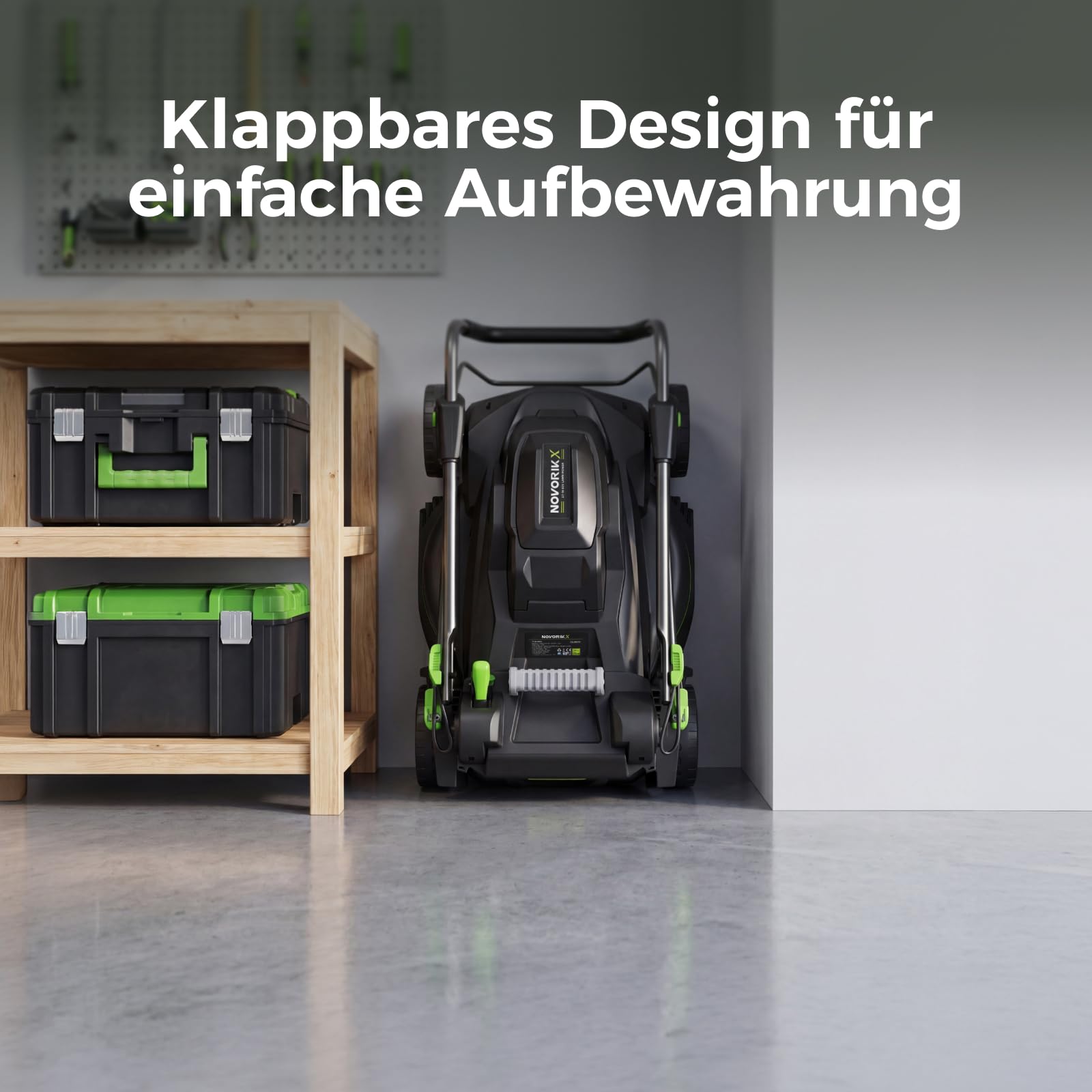 NovorikX 40V bürstenloser Akku-Rasenmäher 43 cm Schnittbreite