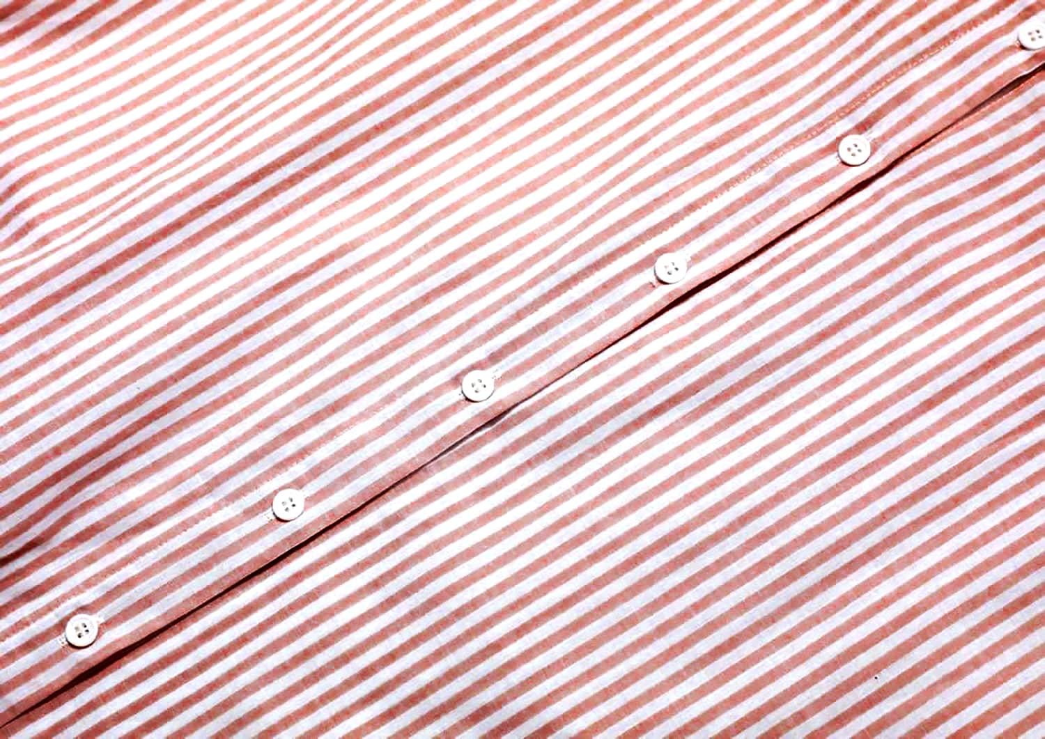 utcoco Womens Striped Long Sleeve Dress Casual Loose Button Down Cotton Maxi Shirt Dress - Image 5