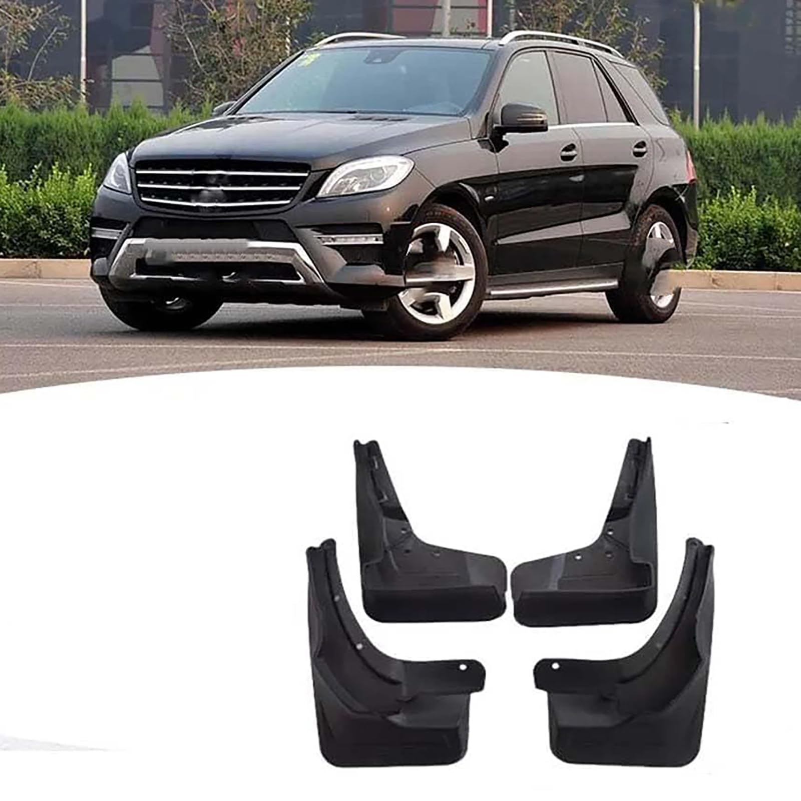 4 Stück Auto Schmutzfänger Für Mercedes Benz ML M-Class W166 2012-2017, Vordere Hintere Schmutzfänger Kratzfest Staubdicht Rad Spritzschutz Protektoren Bausatz Styling Zubehör