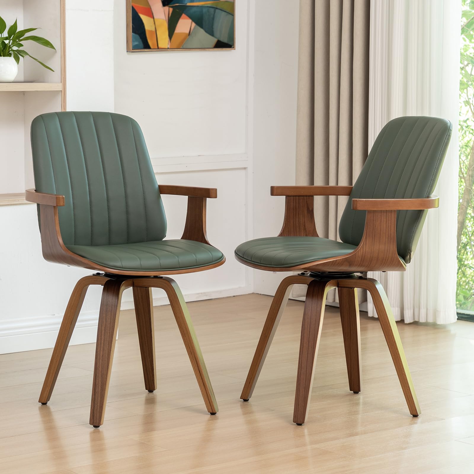 Amazon.com - WUPOTO MCM Dining Chairs, Set of 2 Mid Century Modern