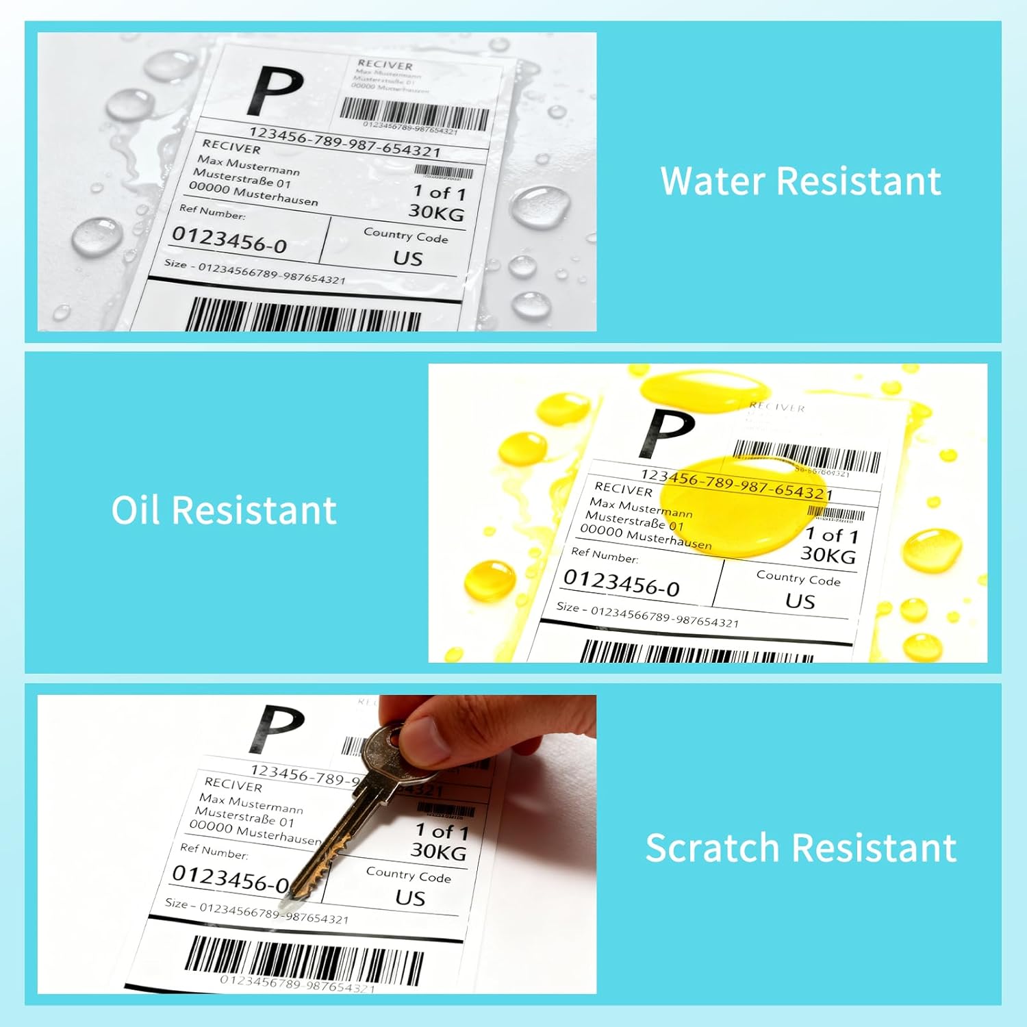 2 Rolls 4x6 Thermal Labels, 900 Labels,Direct Shipping Labels for Zebra & Rollo Label Printer, Strong Adhesive, White Thermal Printer Label, 450Pcs/Roll - Image 5