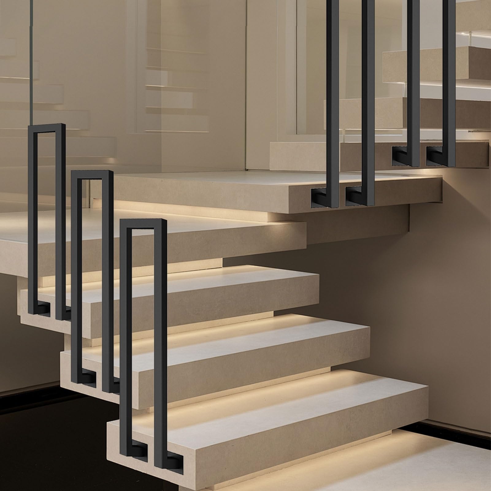 Rampe d'escalier d'assistance pour sécuriser les marches intérieures raides