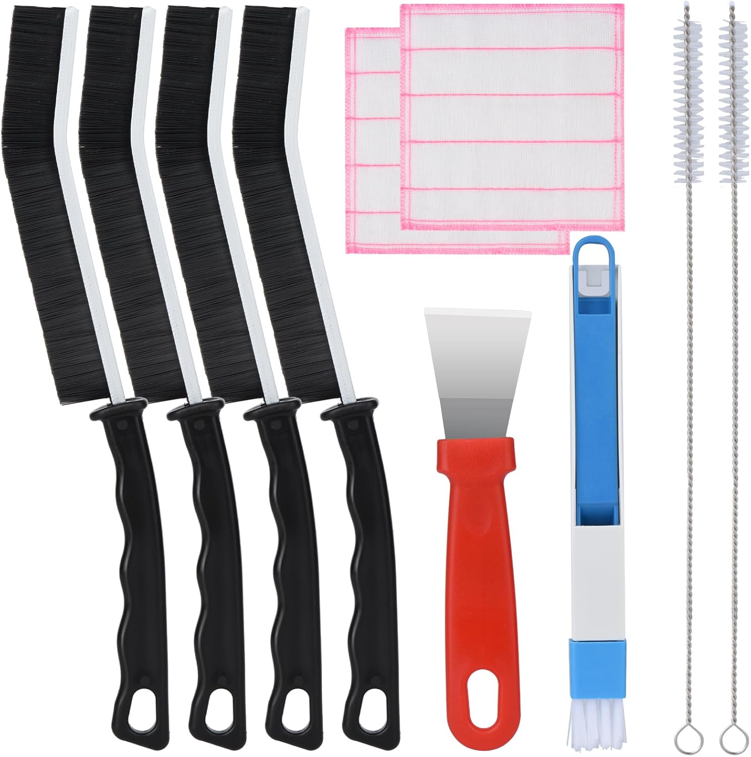 Crevice Cleaning Brush,10 Pcs Cleaning Supplies Cleaning Brush Tools,Hard Bristle Crevice Brush for Household Use Bathroom Tiles Kitchen Practical and Durable