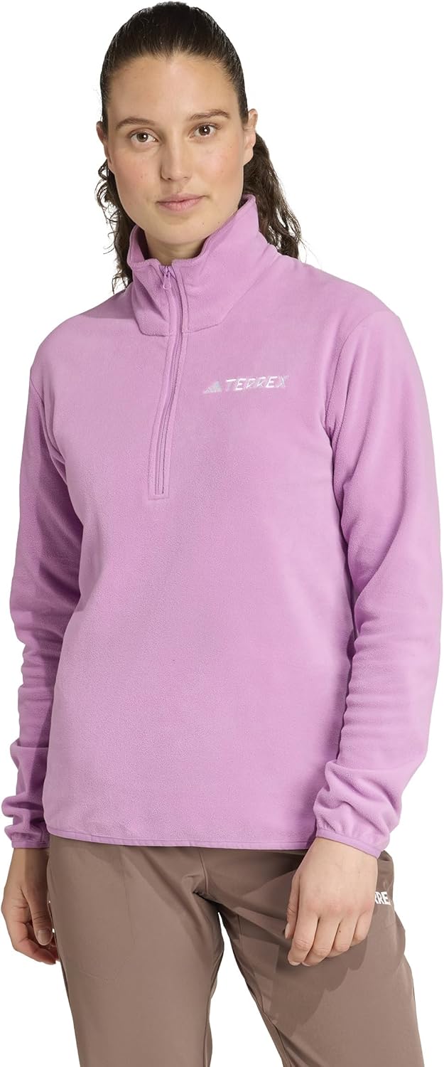 adidas womens Terrex Multi Essentials Half-zip Fleece Hiking Jacket