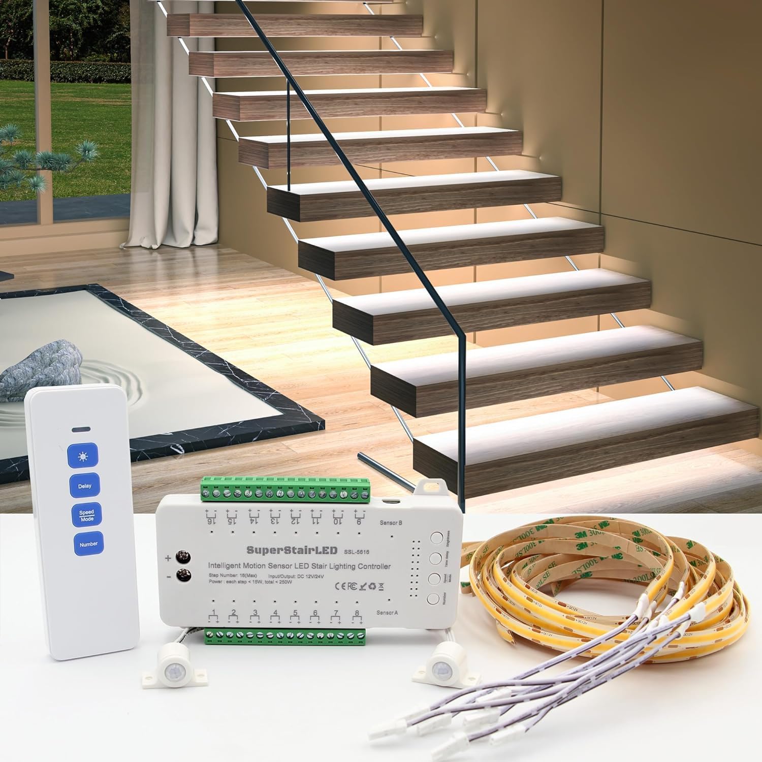 AMKI LED Stair Lighting Kit(20 Floor